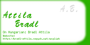 attila bradl business card